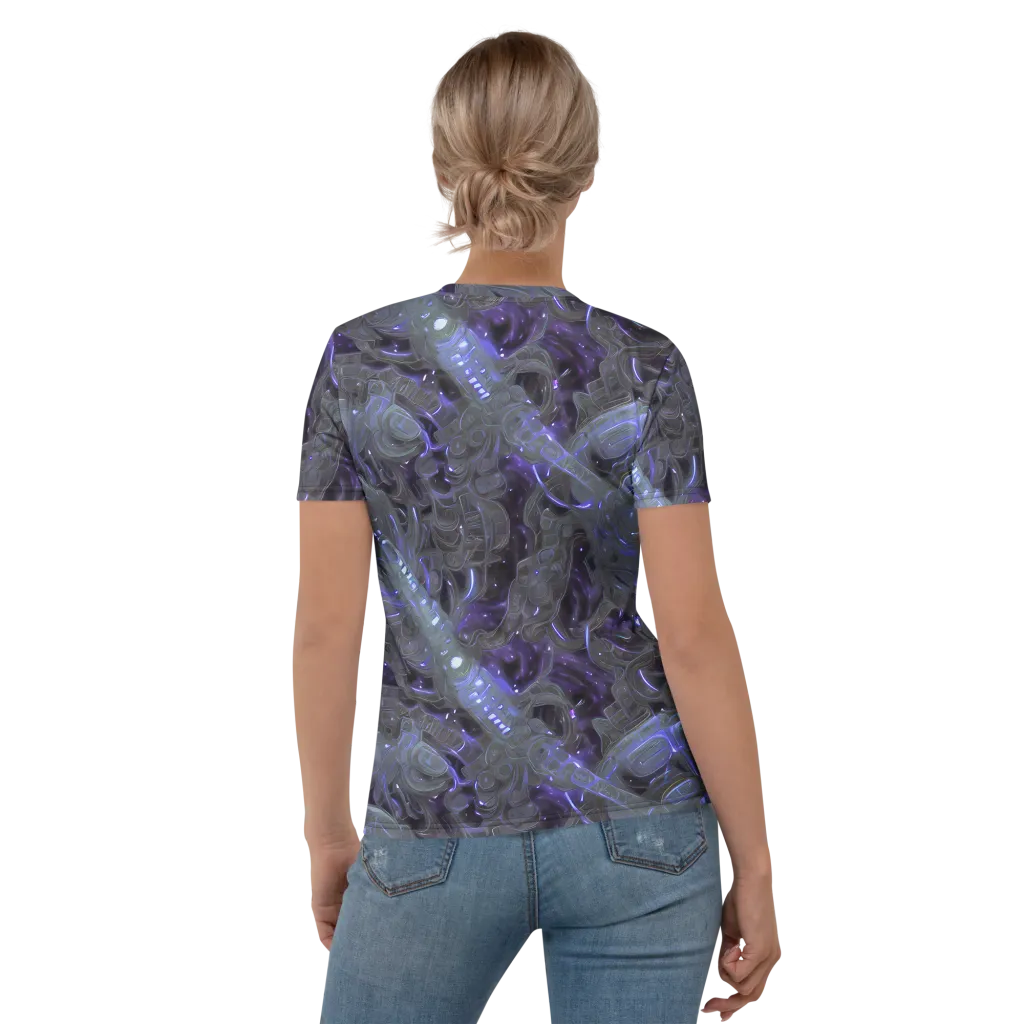 Violet Machine on Women's Crew Neck T-Shirt — Back
