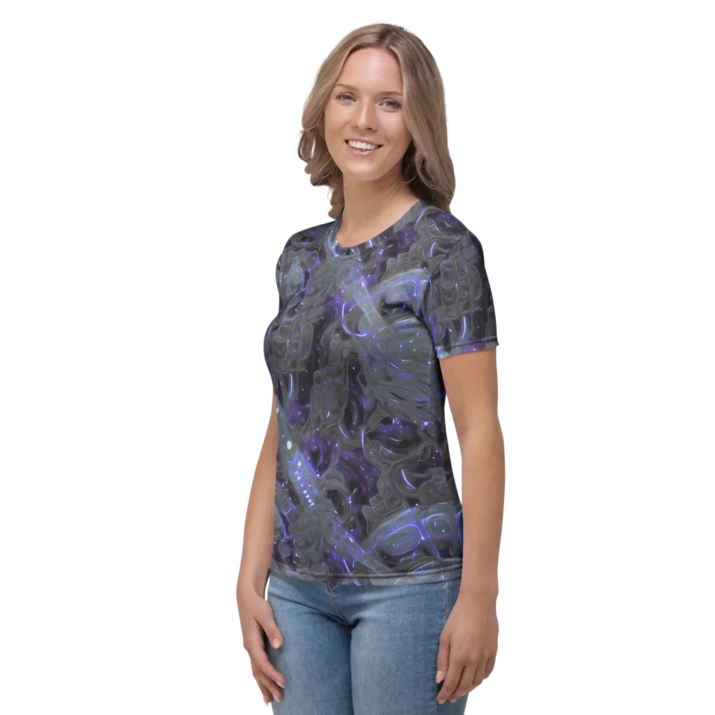 Violet Machine on Women's Crew Neck T-Shirt — Left