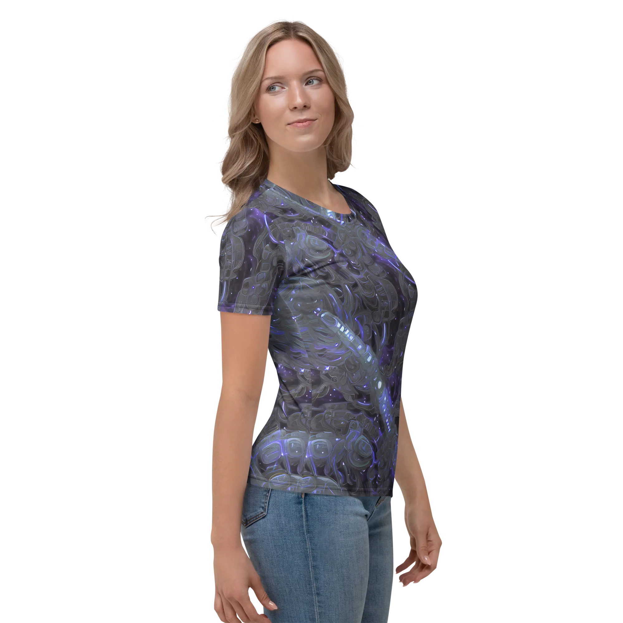 Violet Machine on Women's Crew Neck T-Shirt — Right