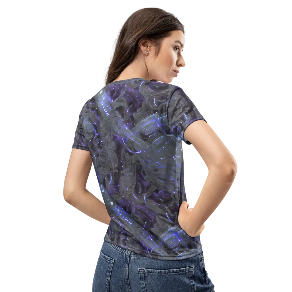 Violet Machine on Women's Crew Neck T-Shirt — Back