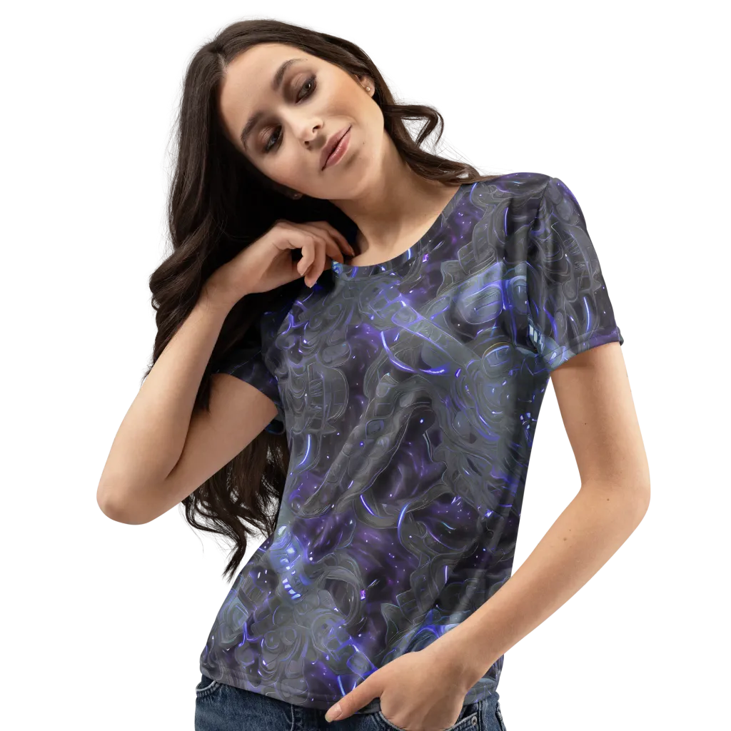 Violet Machine on Women's Crew Neck T-Shirt — Left Front