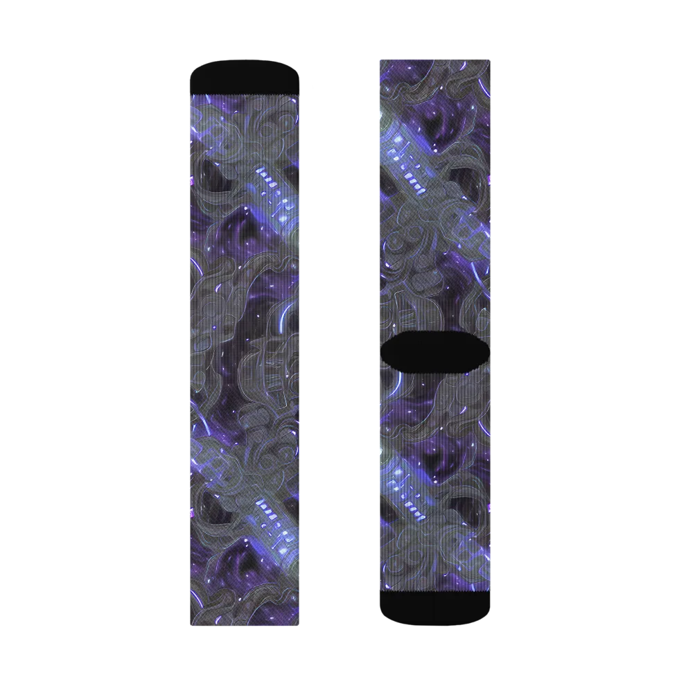 Violet Machine on Socks — Right Sock