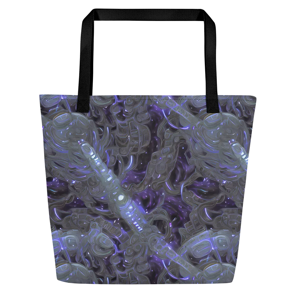 Violet Machine on Large Tote Bag W/ Pocket — Front