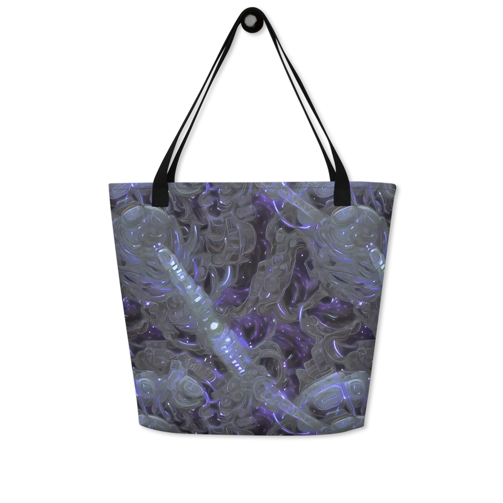 Violet Machine on Large Tote Bag W/ Pocket — Front
