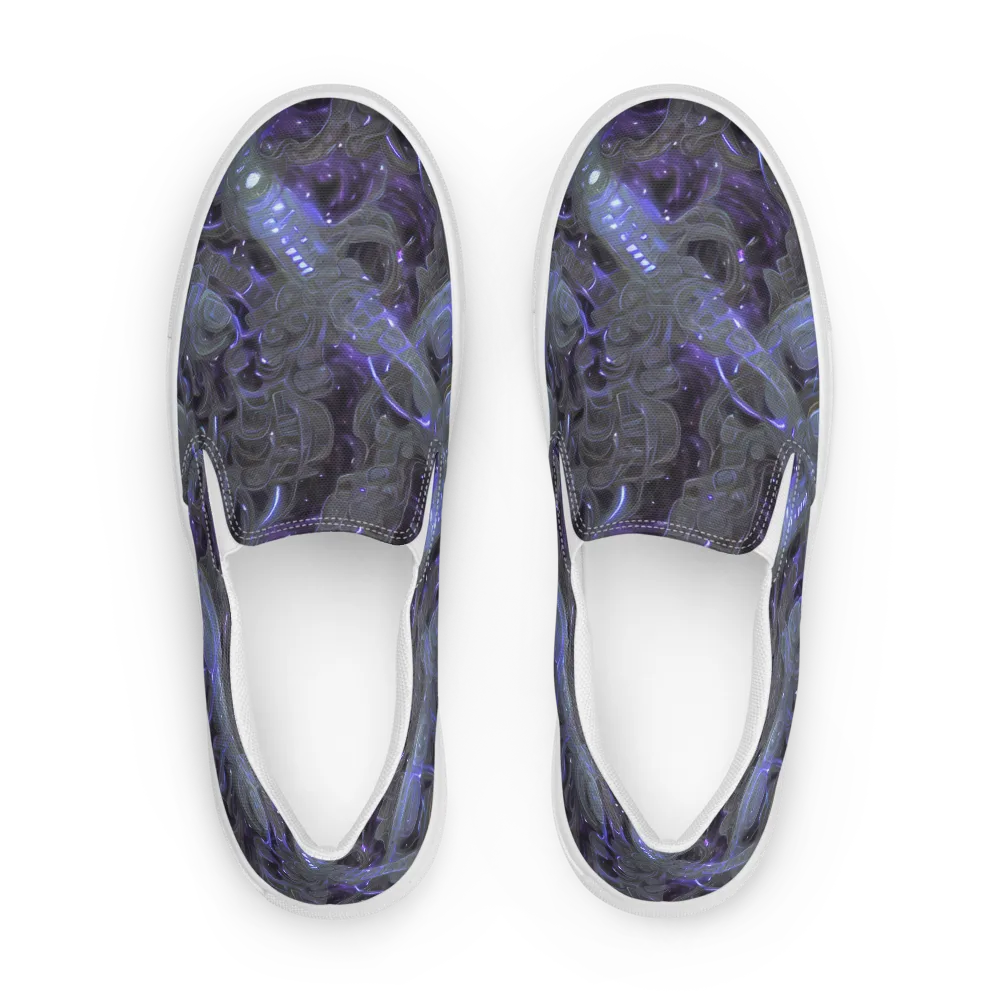 Violet Machine on Women's Slip-On Canvas Shoes — Front