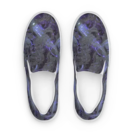 Violet Machine on a Women's Slip-On Canvas Shoes