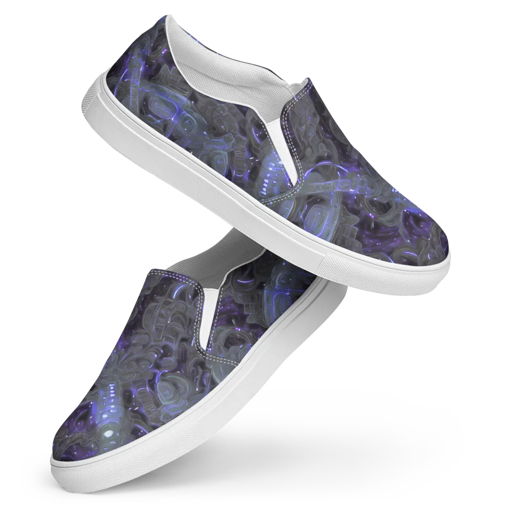 Violet Machine on Women's Slip-On Canvas Shoes — Front