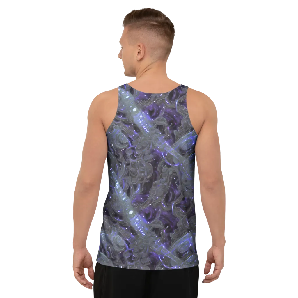 Violet Machine on Men's Tank Top — Back