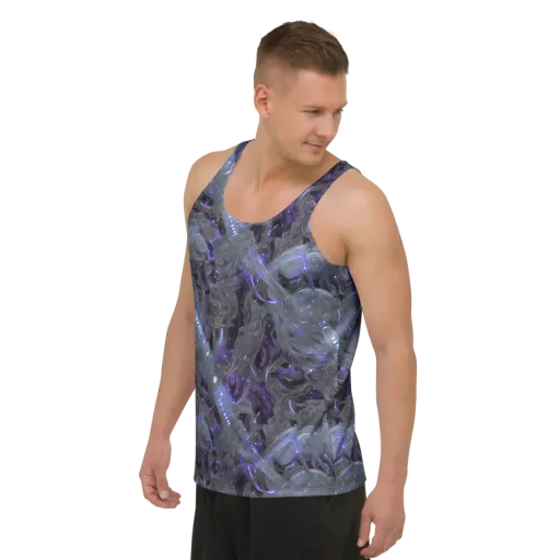 Violet Machine on a Men's Tank Top