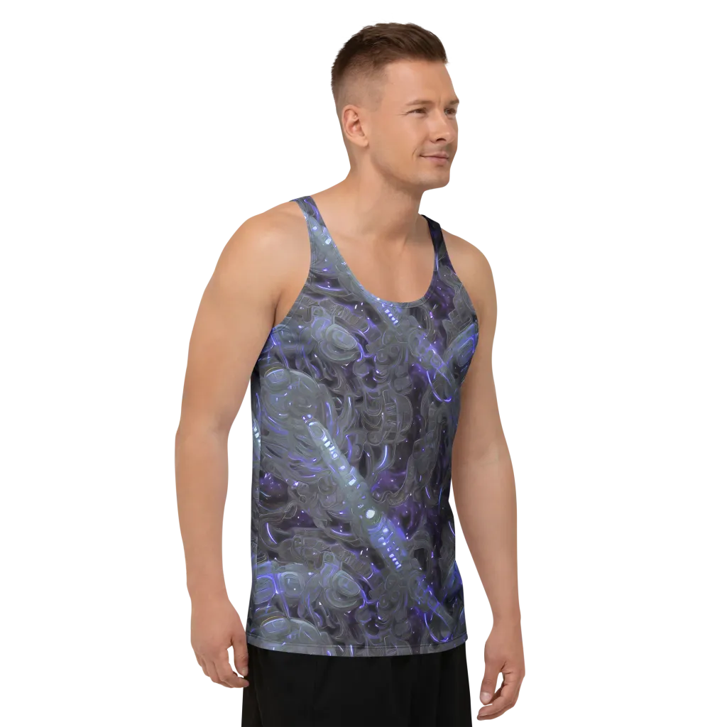 Violet Machine on Men's Tank Top — Right Front