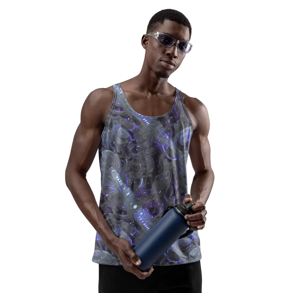 Violet Machine on Men's Tank Top — Front