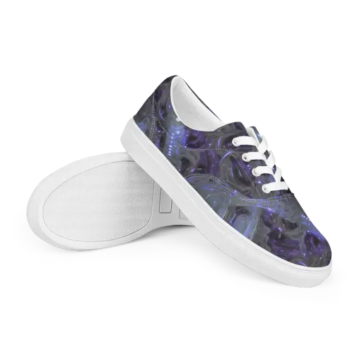 Violet Machine on a Men's Lace-Up Canvas Shoes