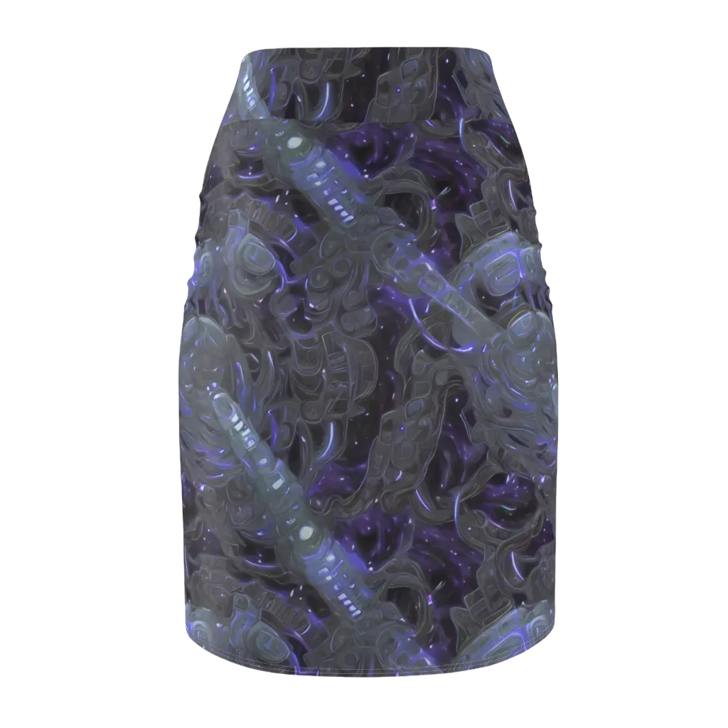 Violet Machine on Pencil Skirt — Back