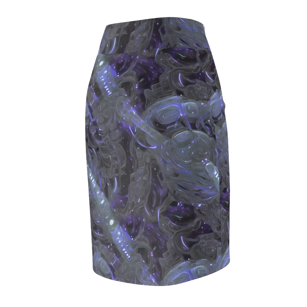 Violet Machine on Pencil Skirt — Back Side