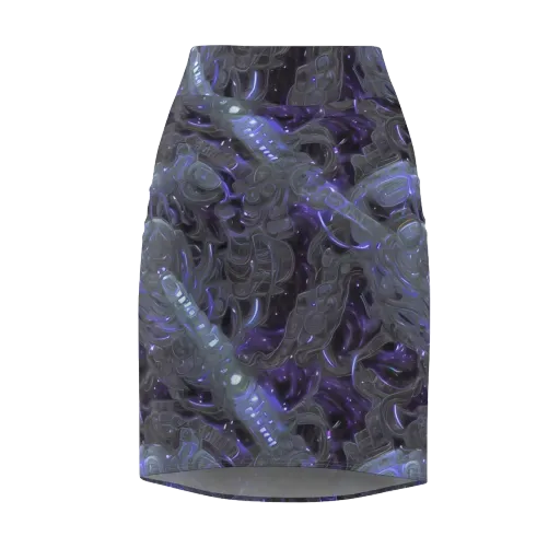 Violet Machine on a Pencil Skirt
