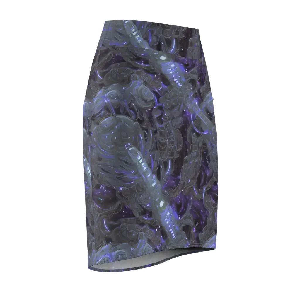 Violet Machine on Pencil Skirt — Front Side