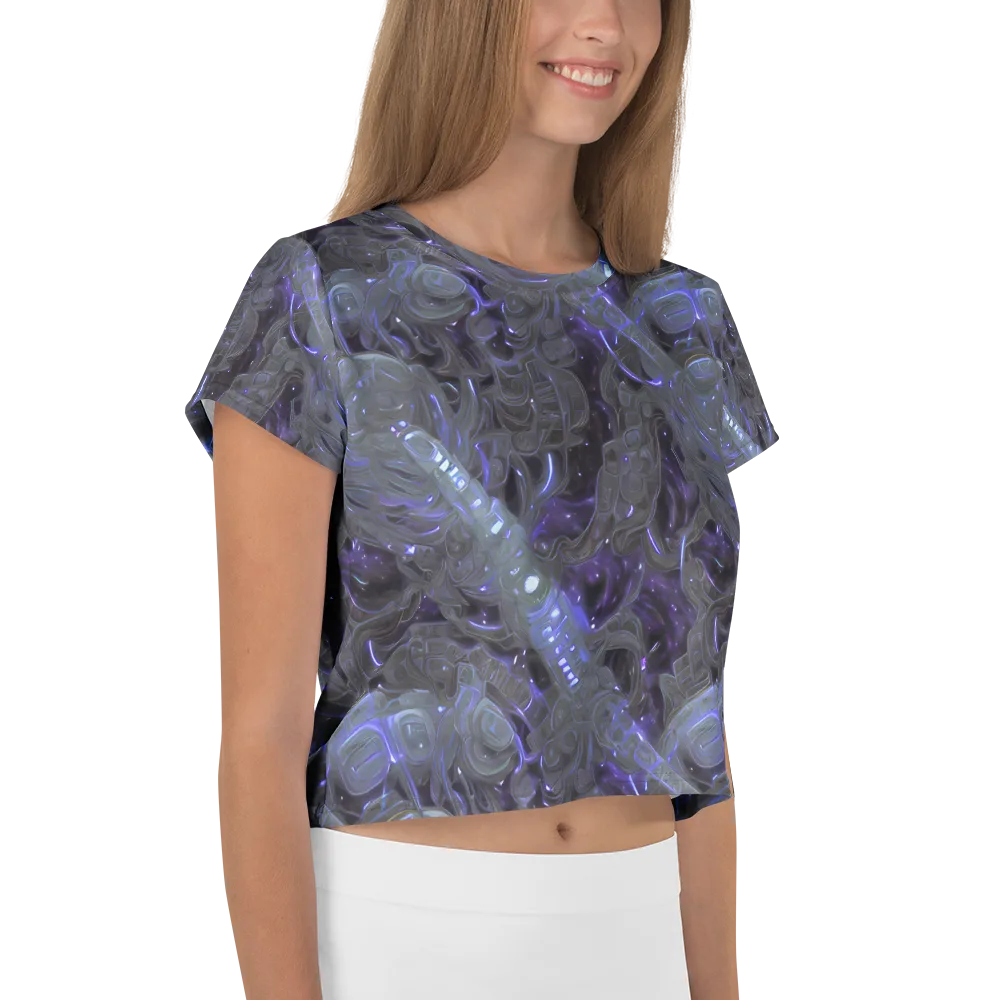 Violet Machine on Crop Tee — Right