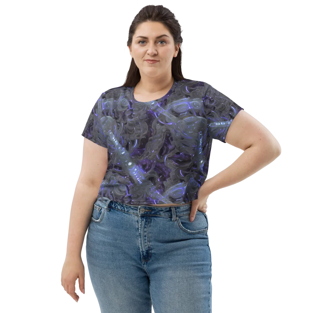 Violet Machine on Crop Tee — Front