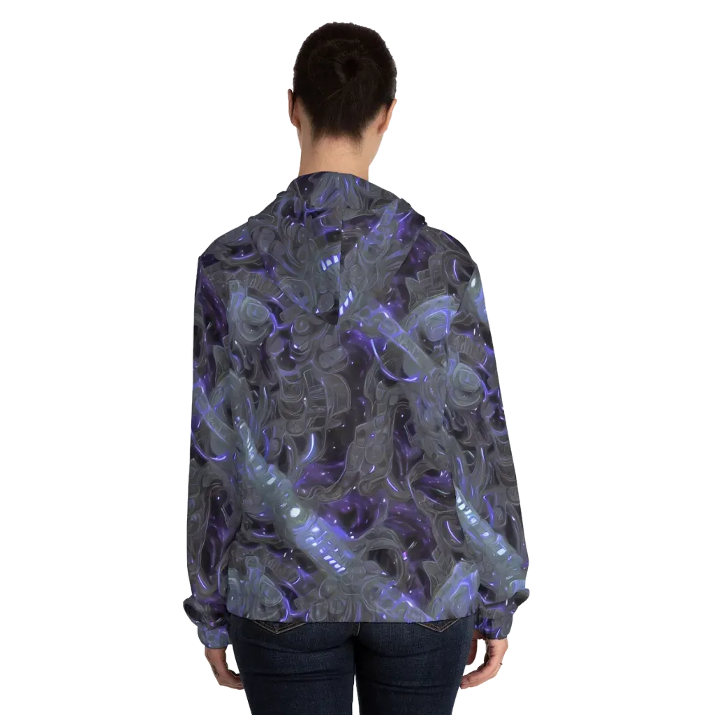 Violet Machine on Women's Full-Zip Hoodie — Back On Person