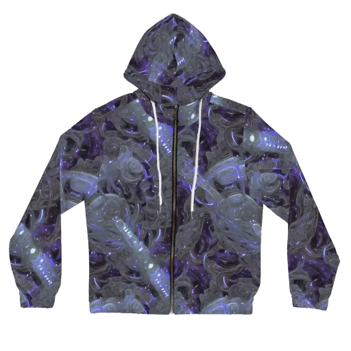 Violet Machine on a Women's Full-Zip Hoodie