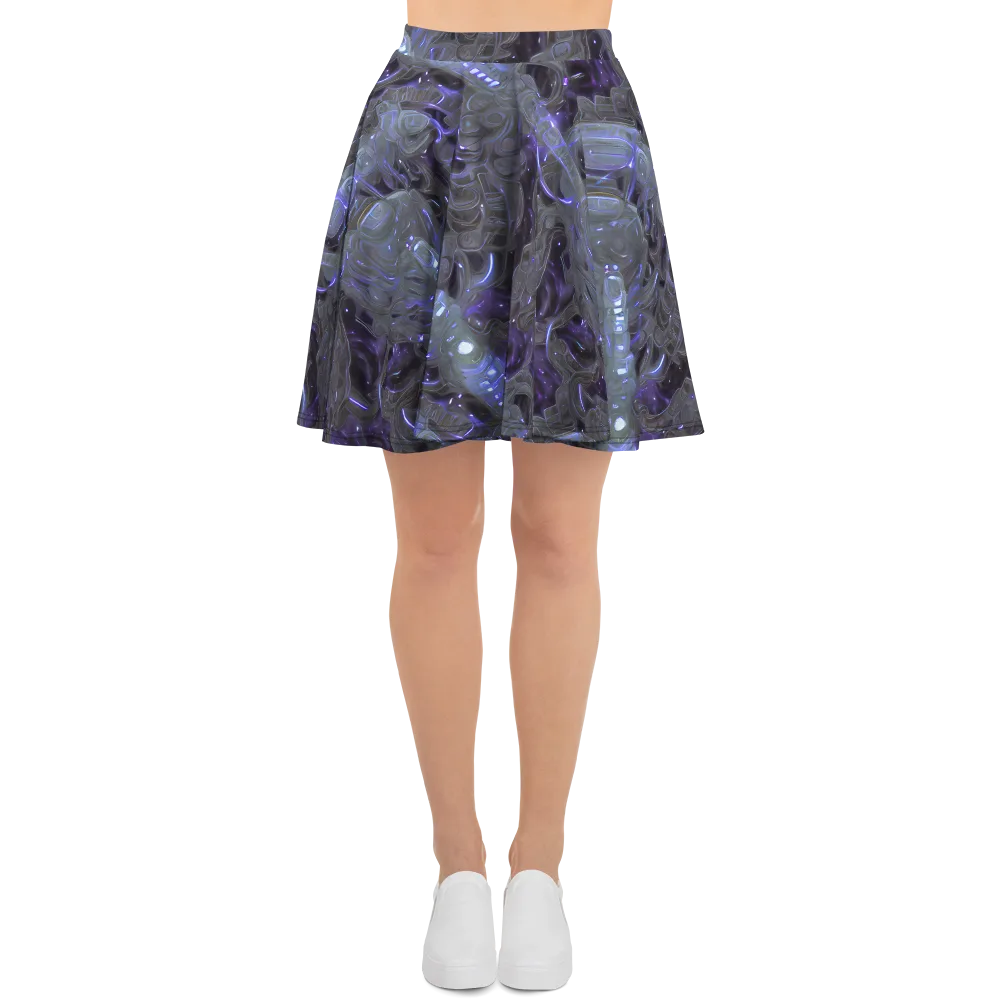 Violet Machine on Skater Skirt — Front