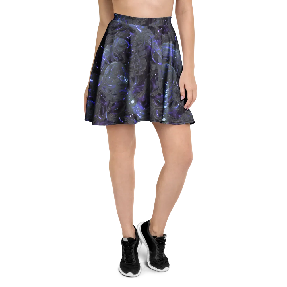 Violet Machine on Skater Skirt — Front
