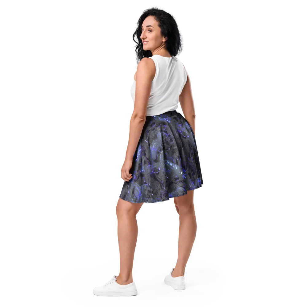 Violet Machine on Skater Skirt — Back