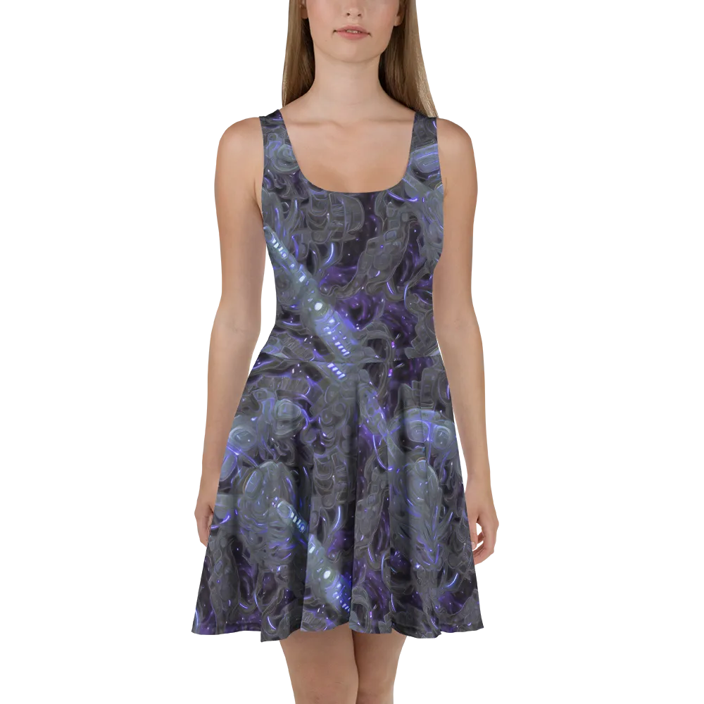 Violet Machine on Skater Dress — Front