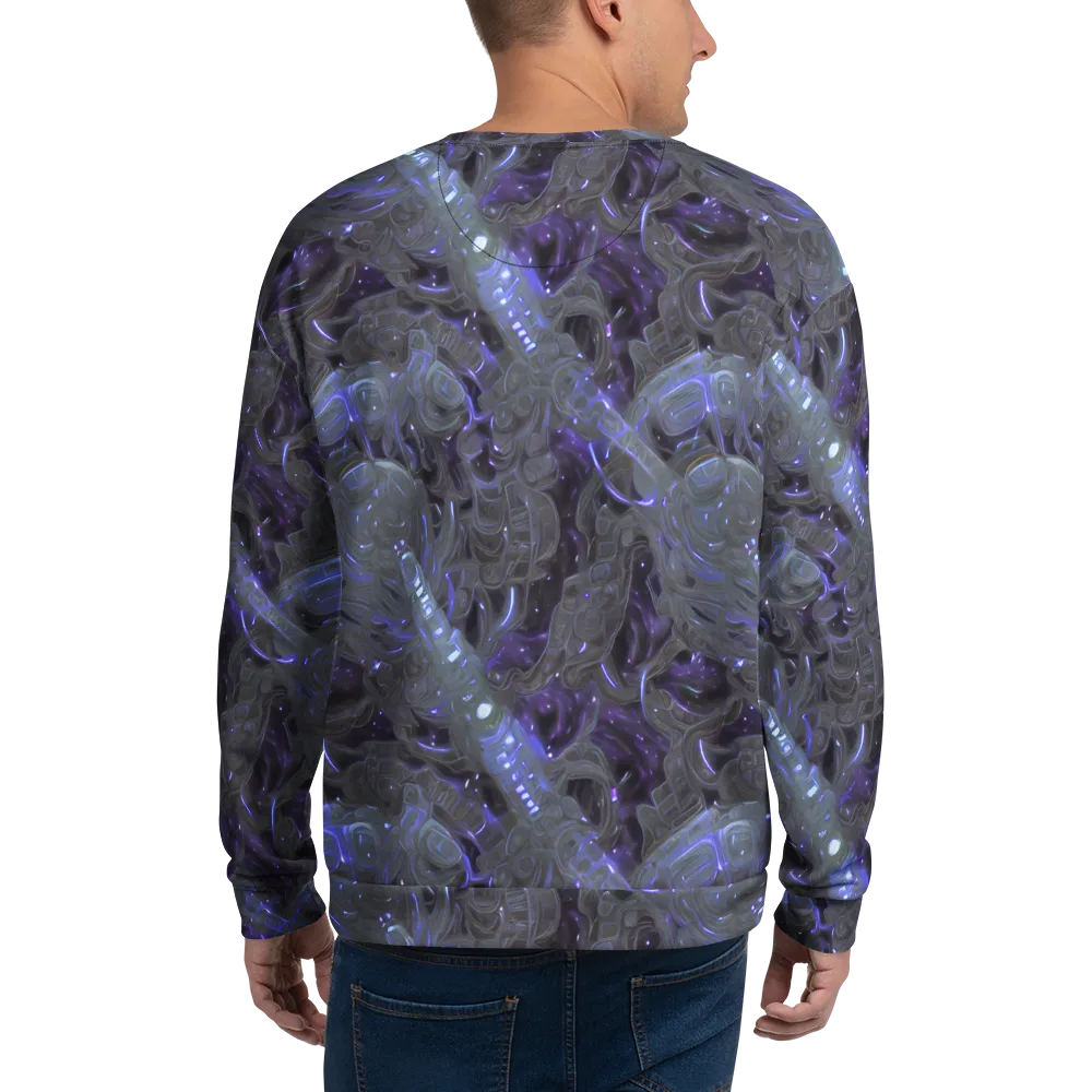 Violet Machine on Sweatshirt — Back