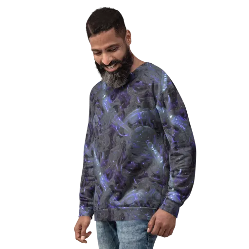 Violet Machine on a Sweatshirt