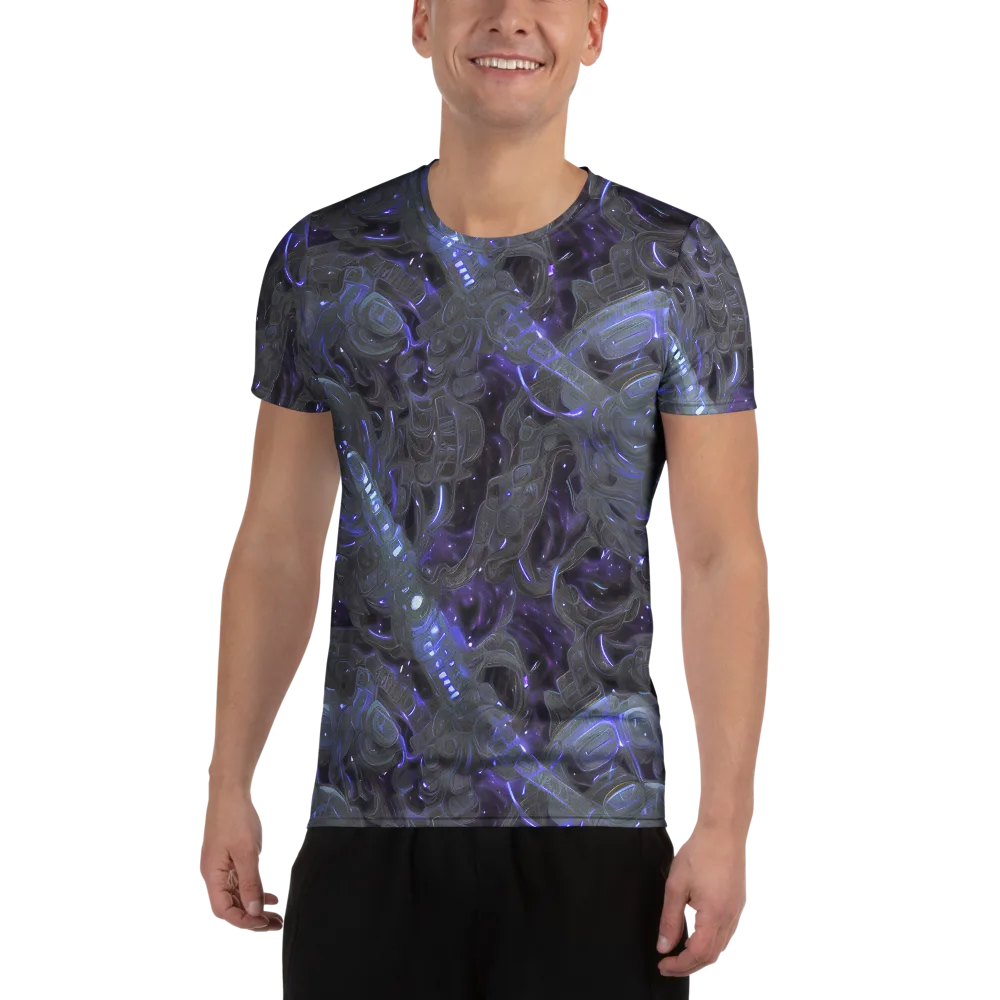 Violet Machine on Men's Athletic T-Shirt — Front