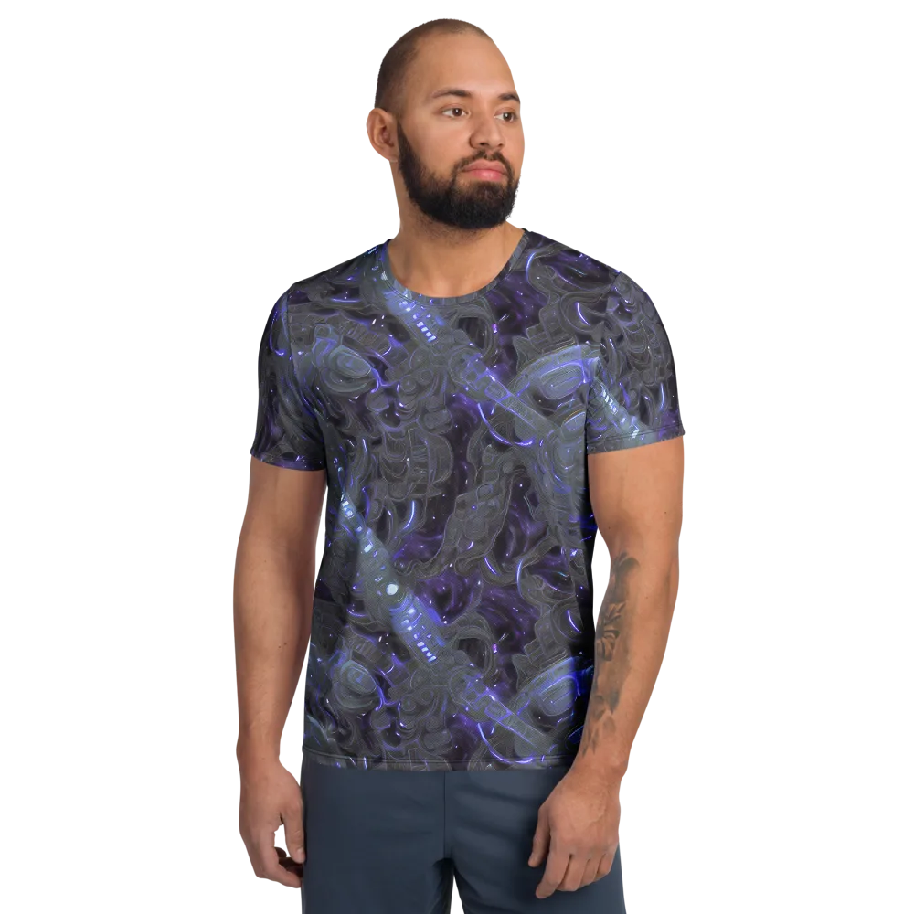 Violet Machine on Men's Athletic T-Shirt — Front