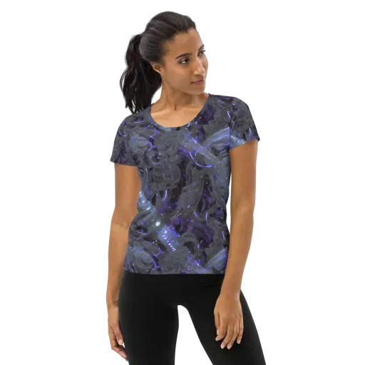 Violet Machine on a Women's Athletic T-Shirt