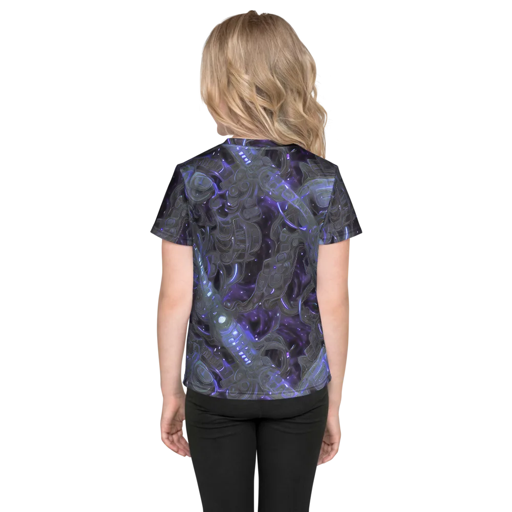 Violet Machine on Kids Crew Neck T-Shirt — Back