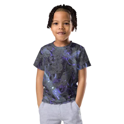 Violet Machine on a Kids Crew Neck T-Shirt