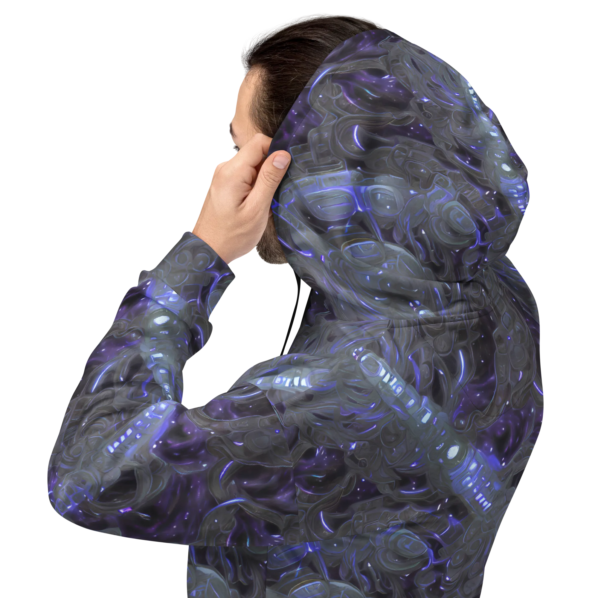 Violet Machine on Hoodie — Back