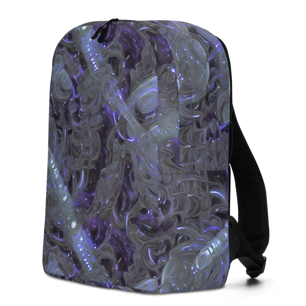 Violet Machine on Minimalist Backpack — Left
