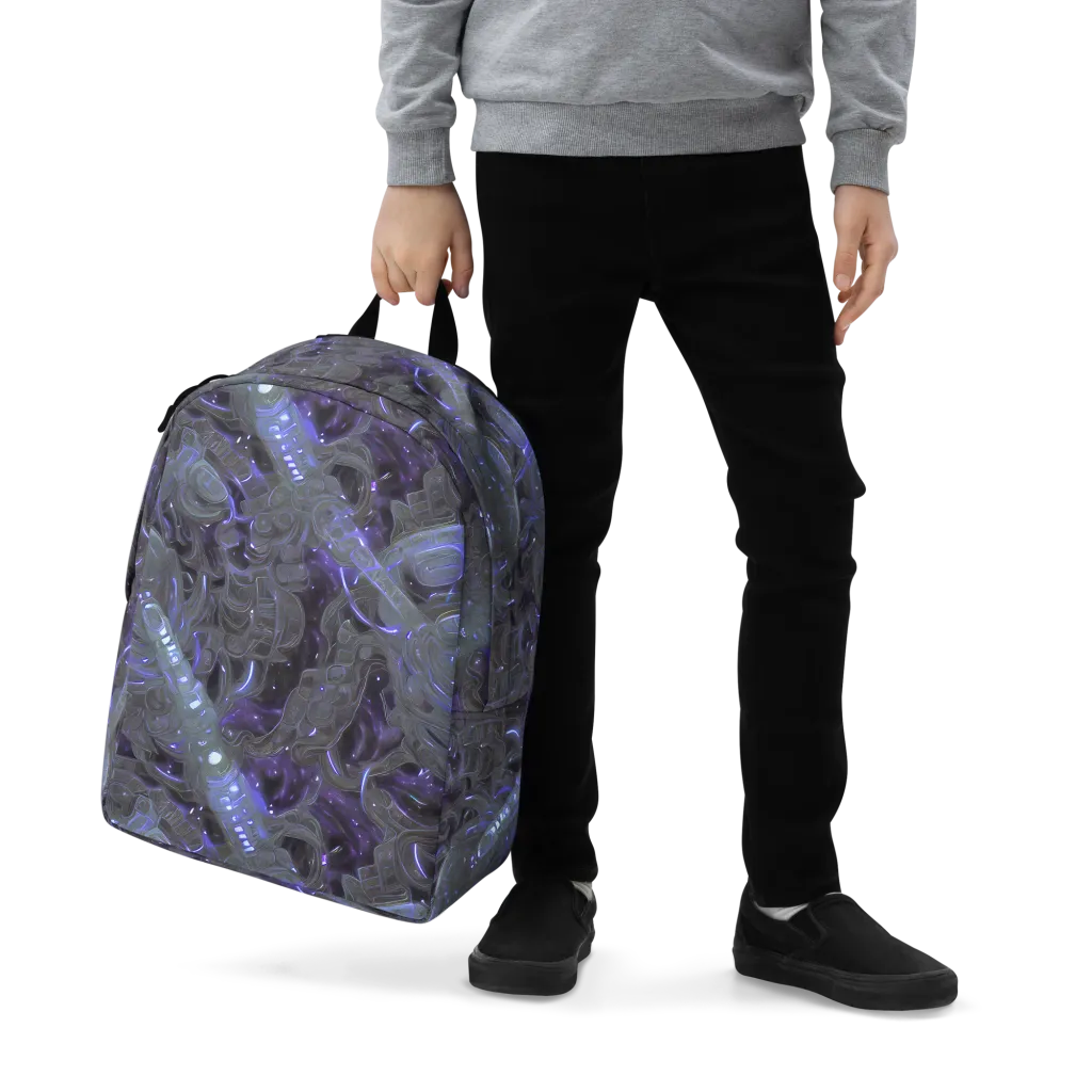 Violet Machine on Minimalist Backpack — Zoomed-in