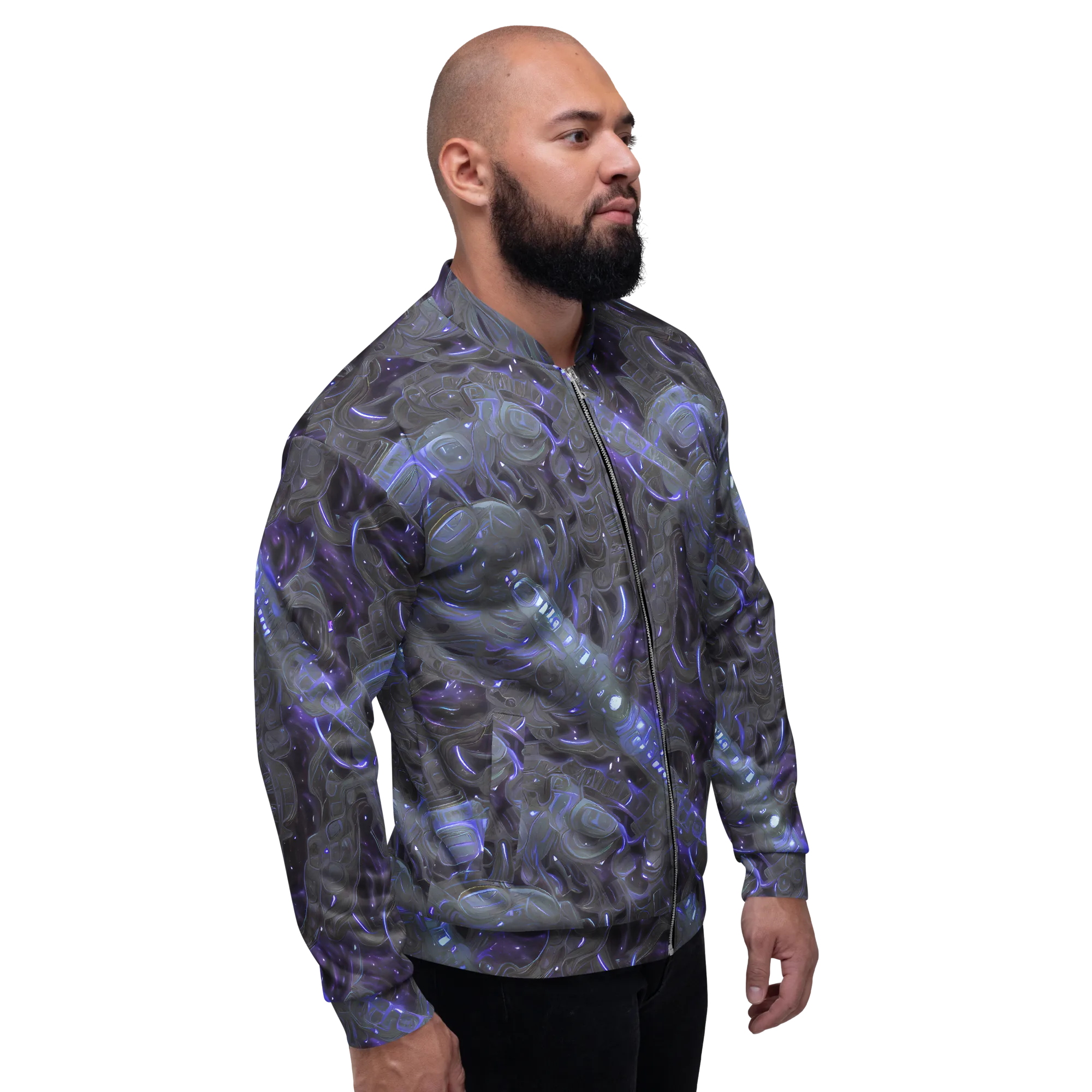 Violet Machine on Bomber Jacket — Right