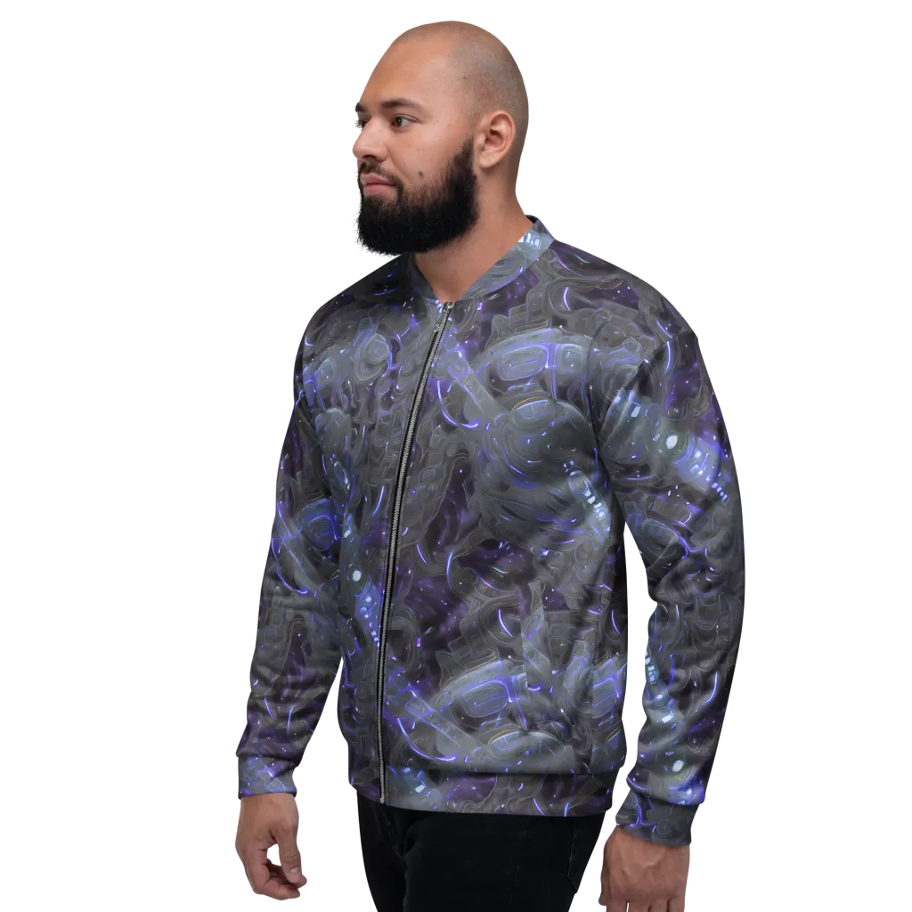Violet Machine on Bomber Jacket — Left
