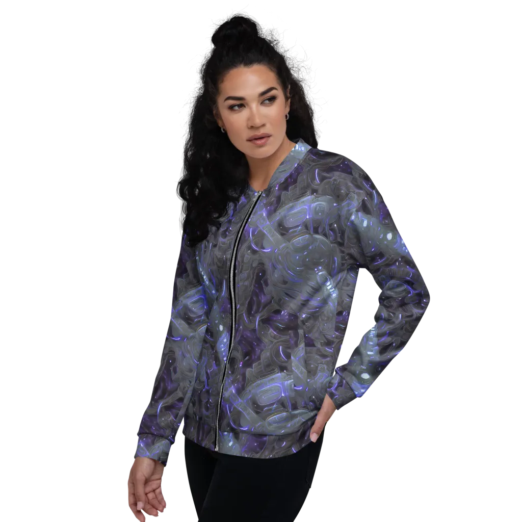 Violet Machine on Bomber Jacket — Left