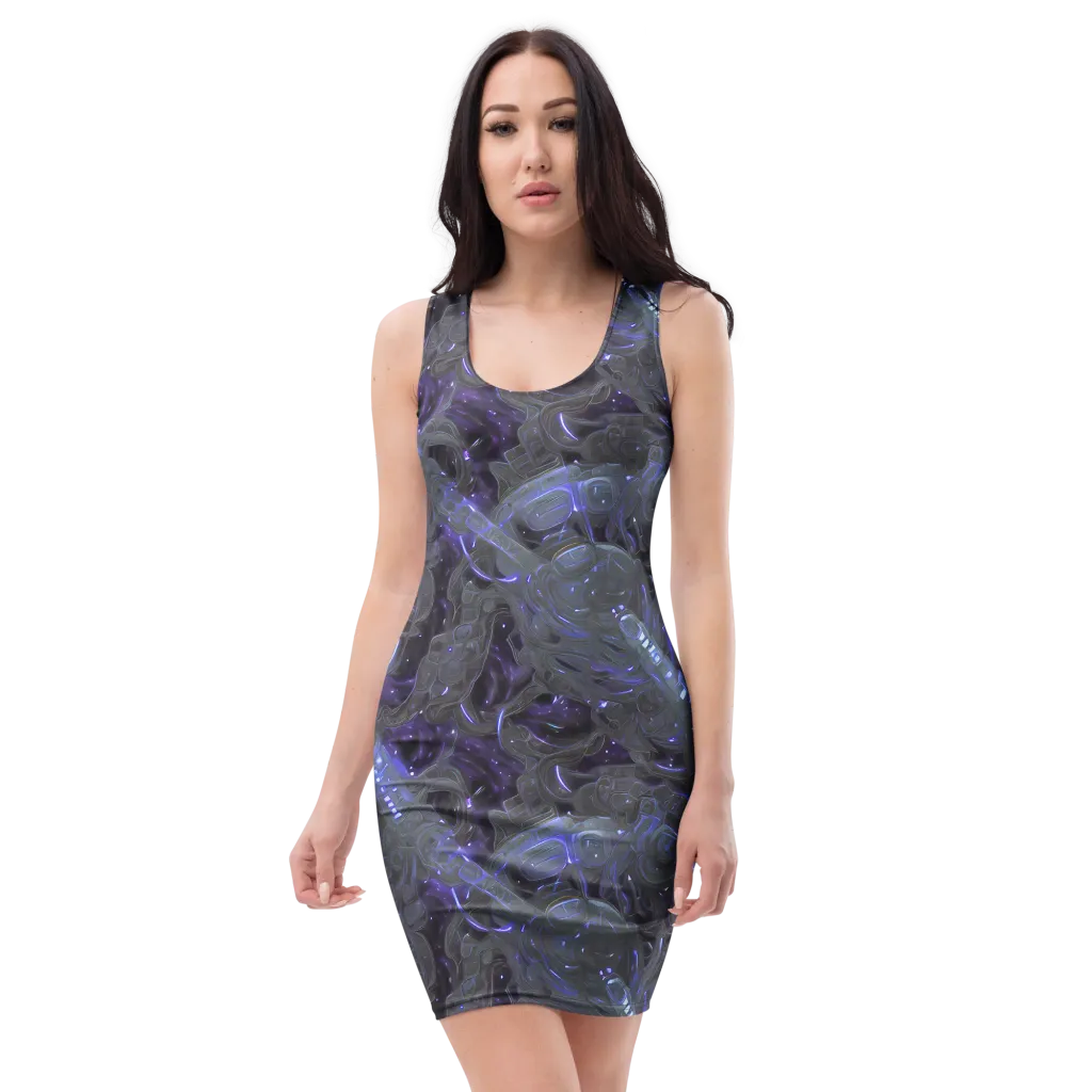 Violet Machine on Bodycon Dress — Front