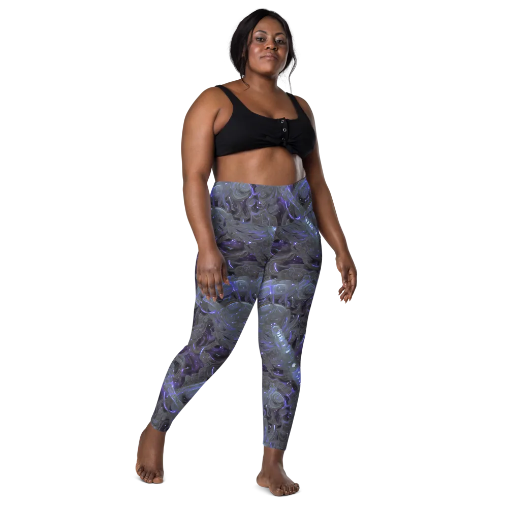 Violet Machine on Leggings with Pockets — Front