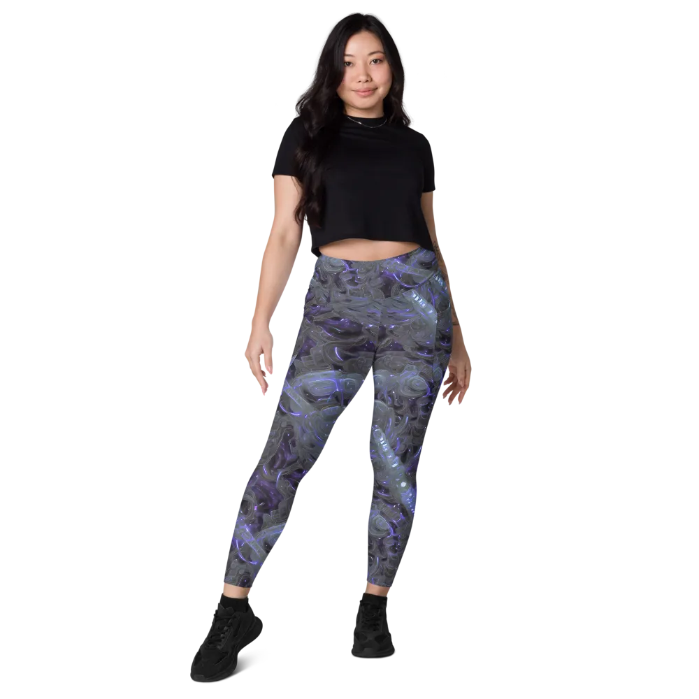 Violet Machine on Leggings with Pockets — Front