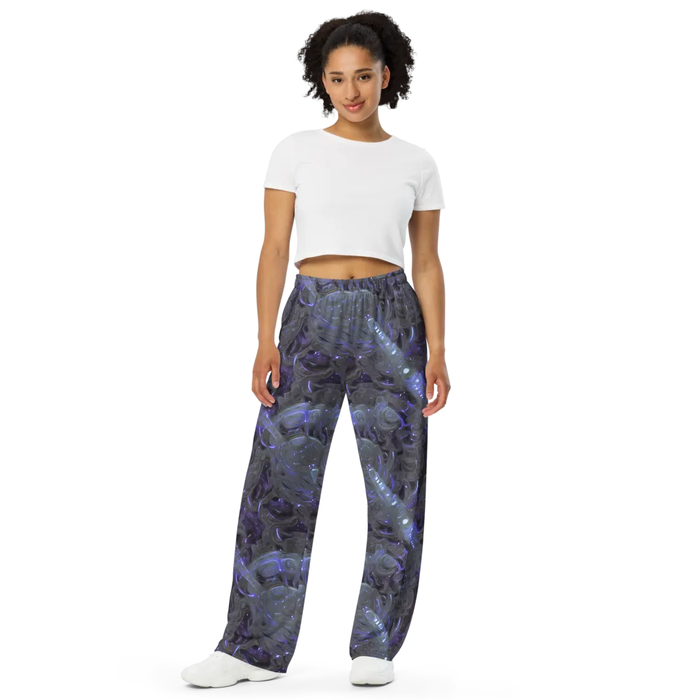 Violet Machine on Wide-Leg Pants — Front