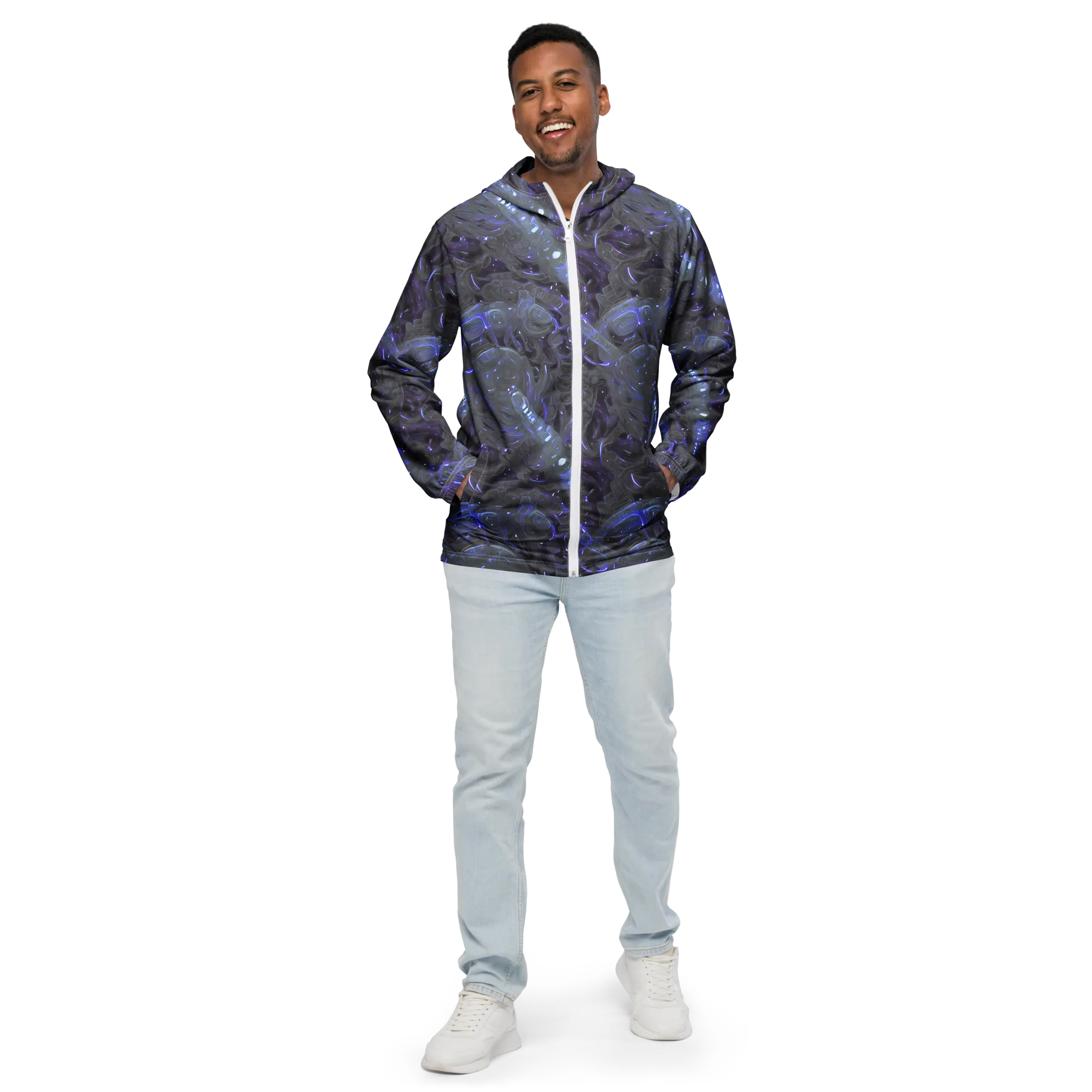 Violet Machine on Men's Windbreaker — Front