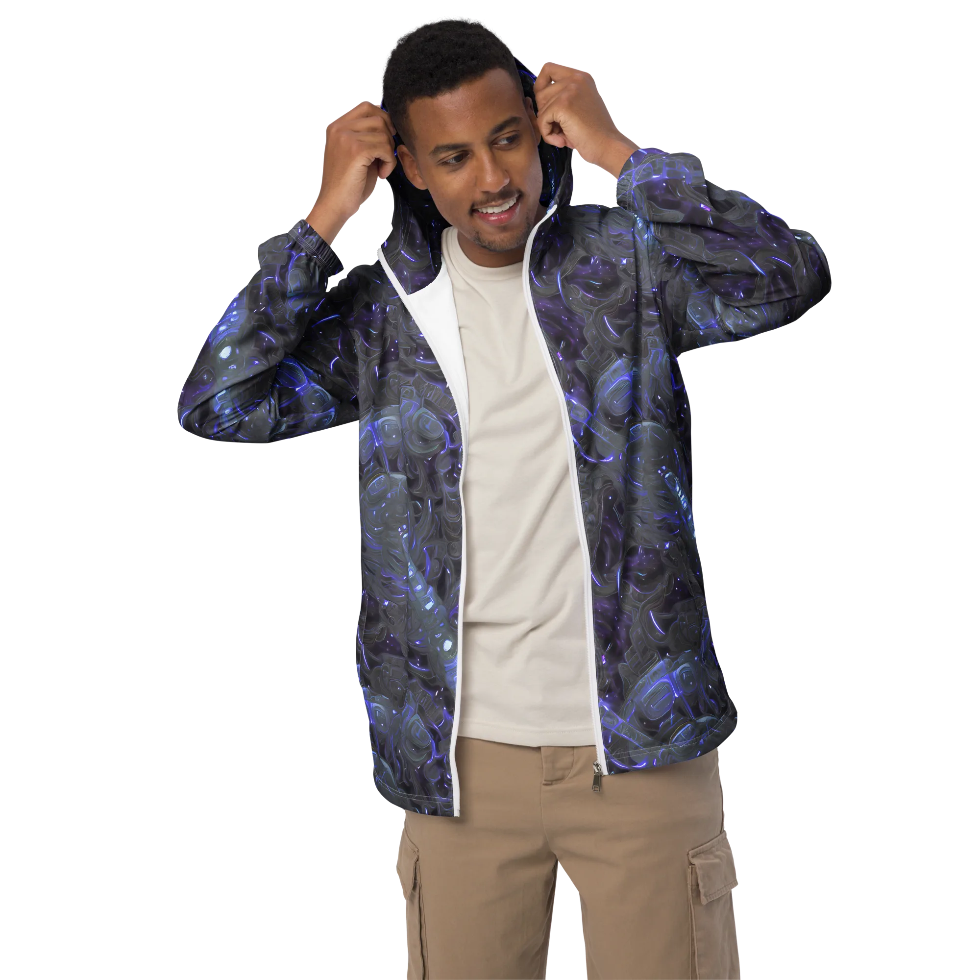 Violet Machine on Men's Windbreaker — Front