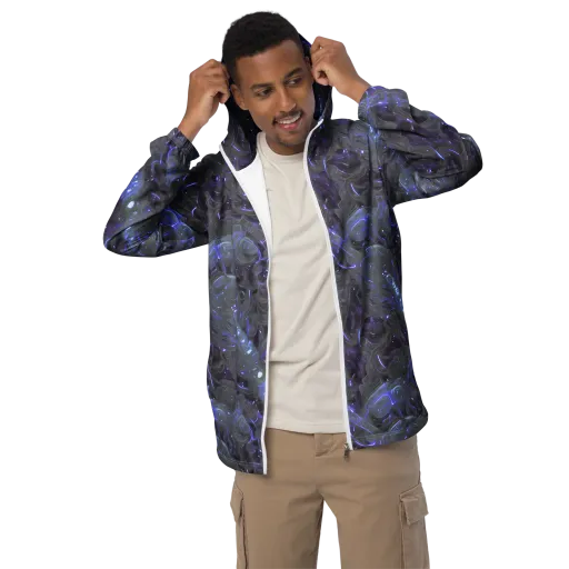 Violet Machine on a Men's Windbreaker