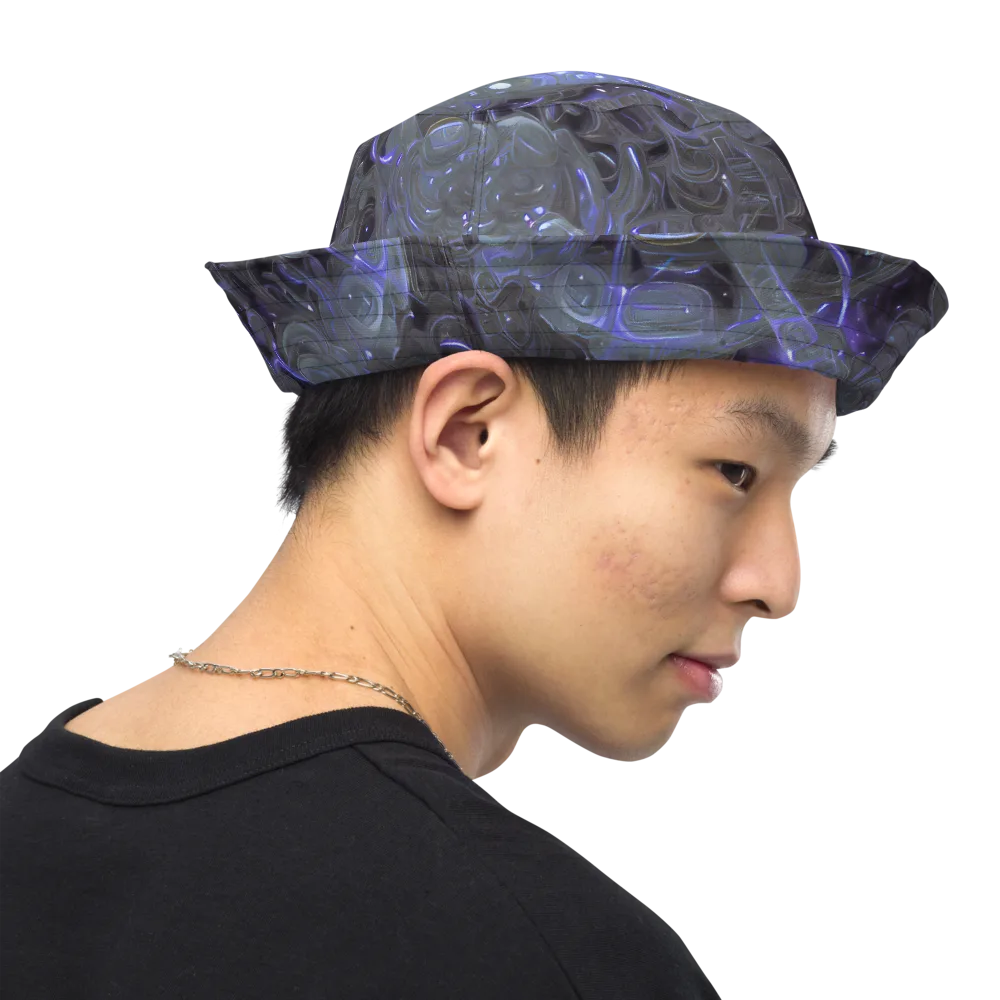 Violet Machine on Reversible Bucket Hat — Right Outside