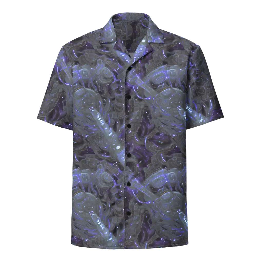 Violet Machine on Button Shirt — Front